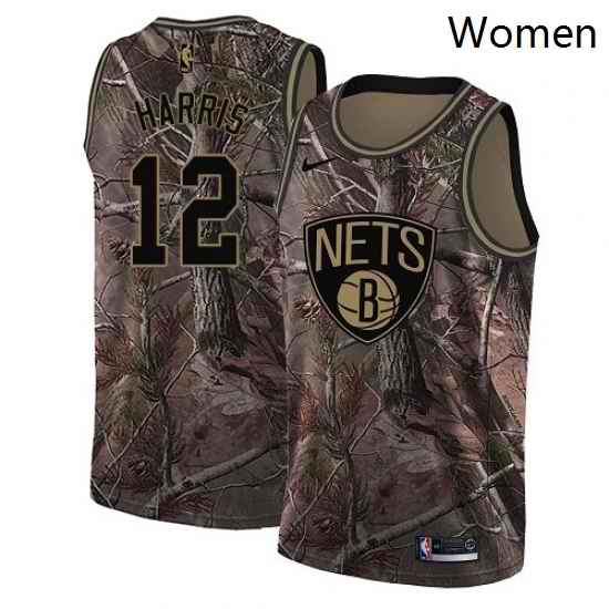Womens Nike Brooklyn Nets 12 Joe Harris Swingman Camo Realtree Collection NBA Jersey